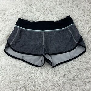 🔥$SALE$🔥 Lululemon Speed Short 2.5" Heathered Texture Printed Greyt Deep Coal